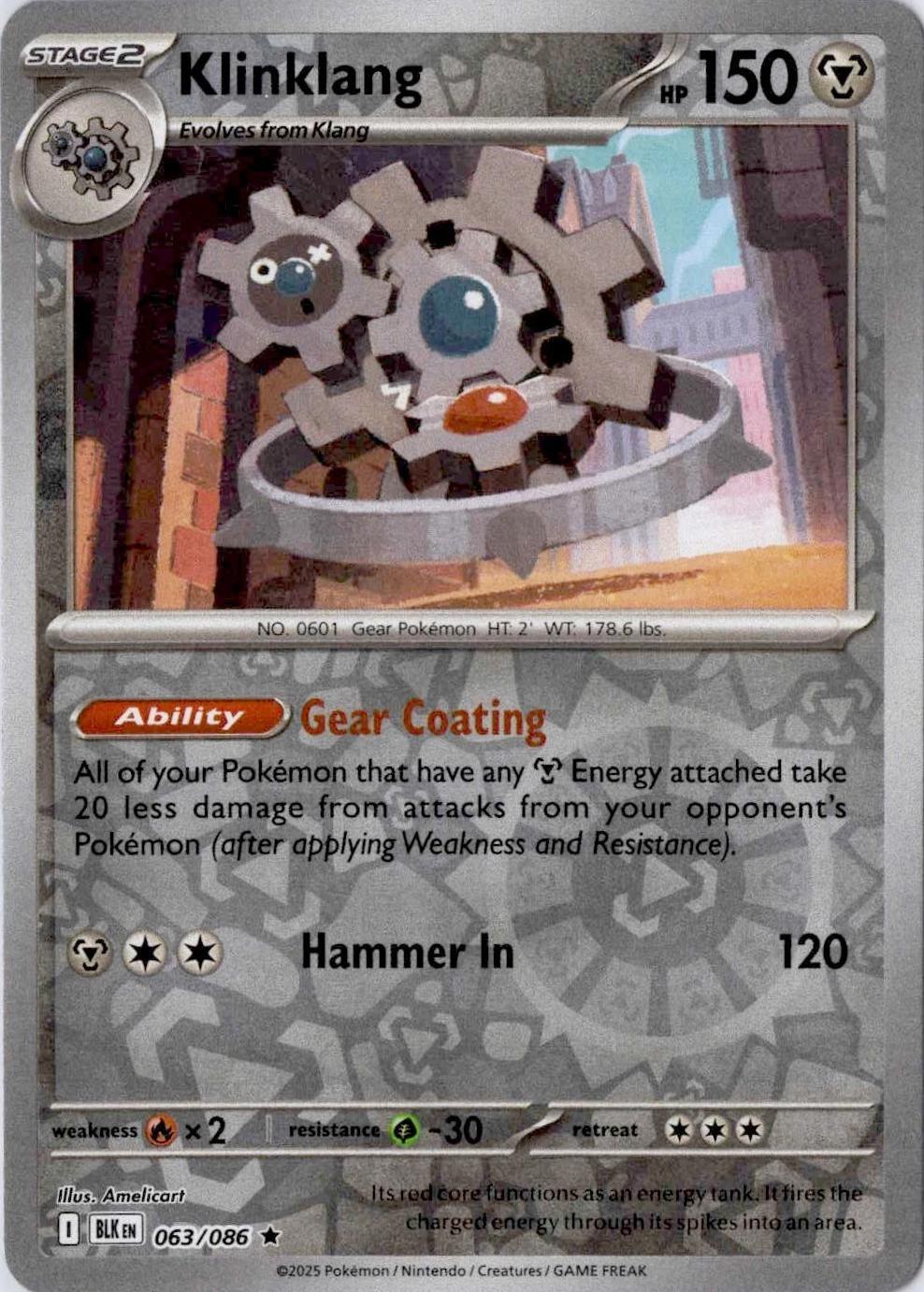 Black Bolt Klinklang [Reverse] Pokémon card